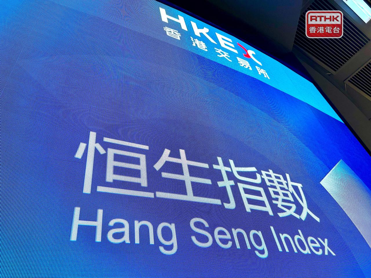 恒生指數較早時報24672點，升164點，升幅0.67%。（港台圖片）
