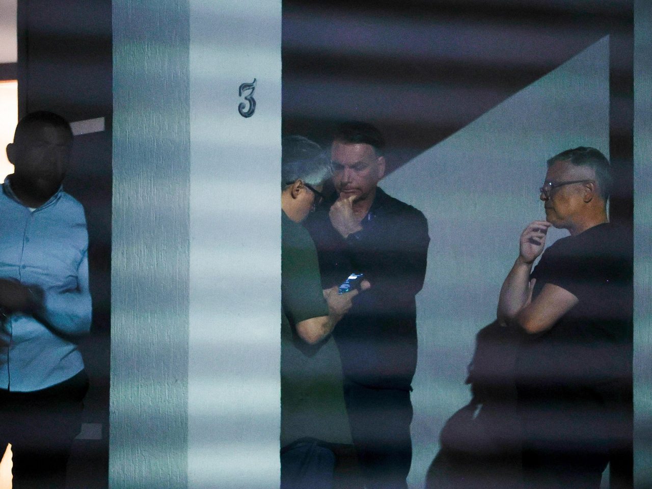 Jair Bolsonaro pictured at his home after Brazil's Supreme Court put him under house arrest ahead of his trial for an alleged coup plot. Photo: Reuters