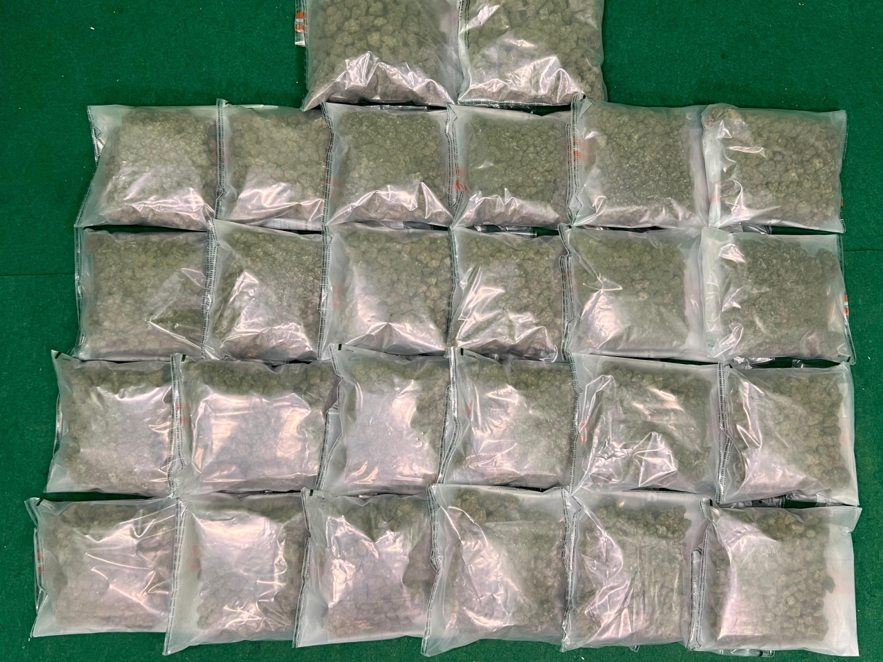案件中檢獲的懷疑大麻花。（政府新聞處）