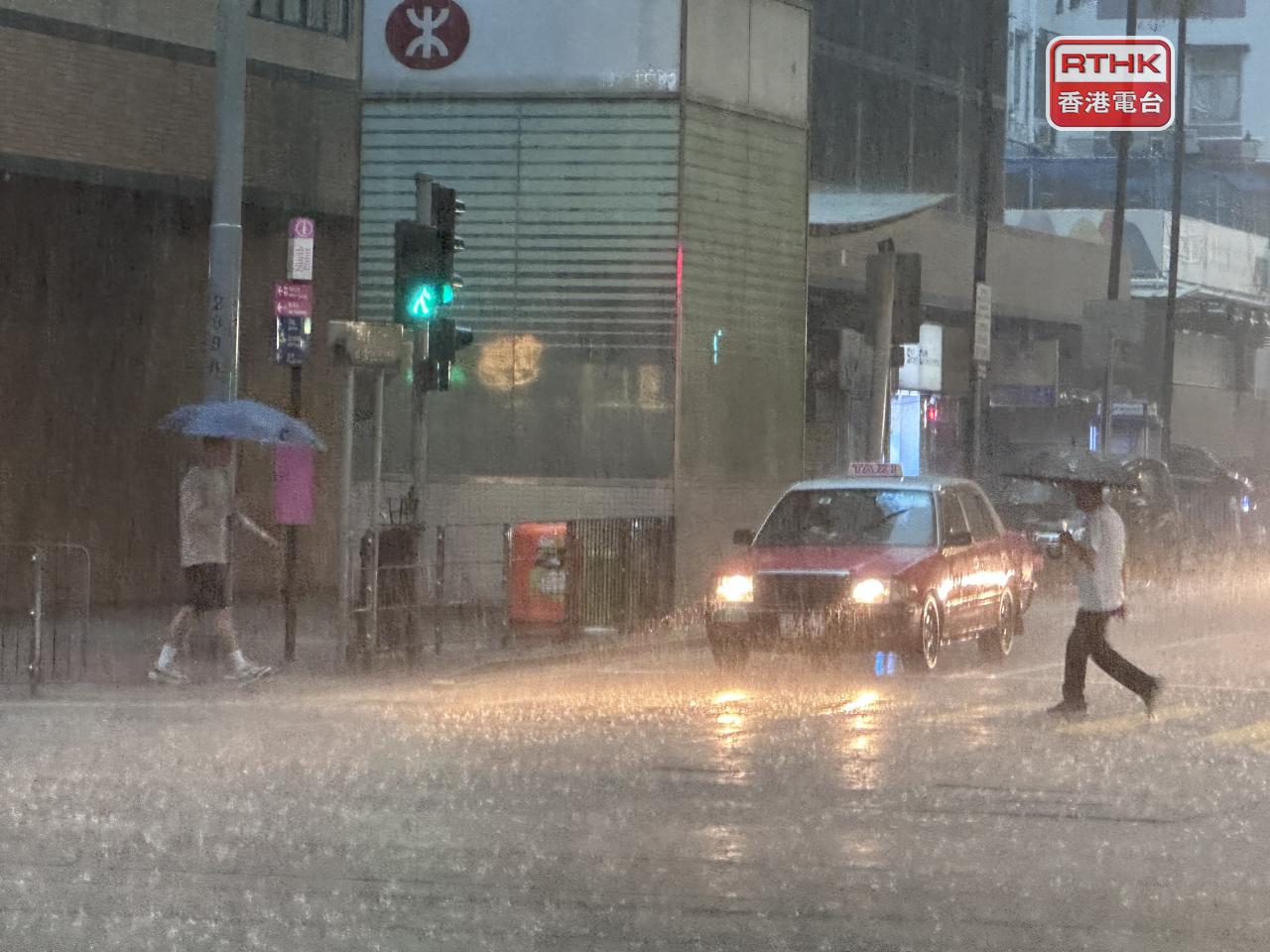 The black rainstorm warning was issued twice yesterday, with one alert lasting for almost 12 hours. Photo: RTHK