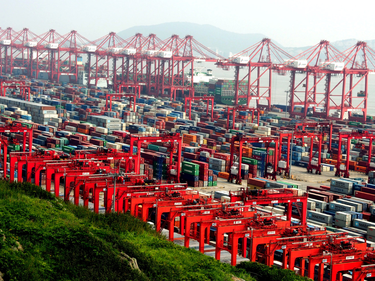中國海關總署公布，以美元計7月出口按年升7.2%，創3個月新高。（新華社資料圖片）