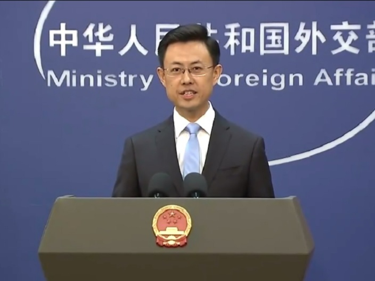 外交部發言人郭嘉昆說，中方一貫反對美方將科技和經貿問題政治化、工具化、武器化。（央視資料圖片）