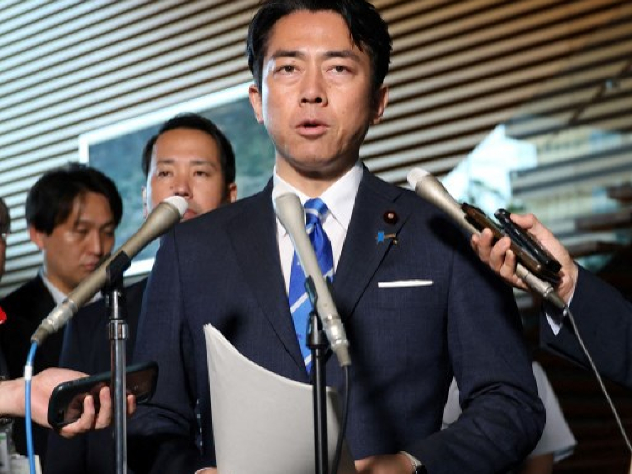 小泉進次郎訪問南韓期間，將出席亞太經合組織糧食安全部長會議，及中日韓農業部長會議。（法新社資料圖片）