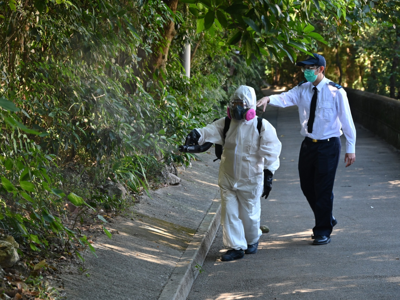 食環署防治蟲鼠主任主管霍明茵表示，在患者住所和去過的地方250米範圍進行病媒調查和針對性滅蚊工作。（食環署社交專頁）