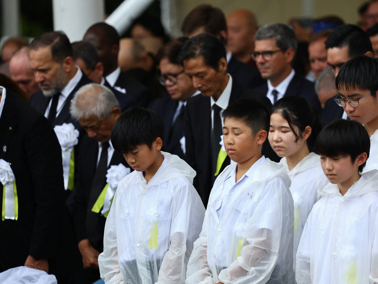 On Saturday, the two bells of Nagasaki's Immaculate Conception Cathedral rang together for the first time since 1945. Photo: Reuters