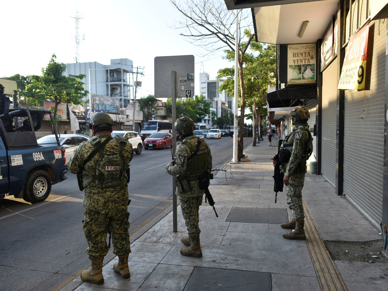 Mexico has made strenuous efforts to show it is acting against drug cartels,  with the streets of Culiacan, Sinaloa's hometown, seeing a strong security presence. File photo: Reuters