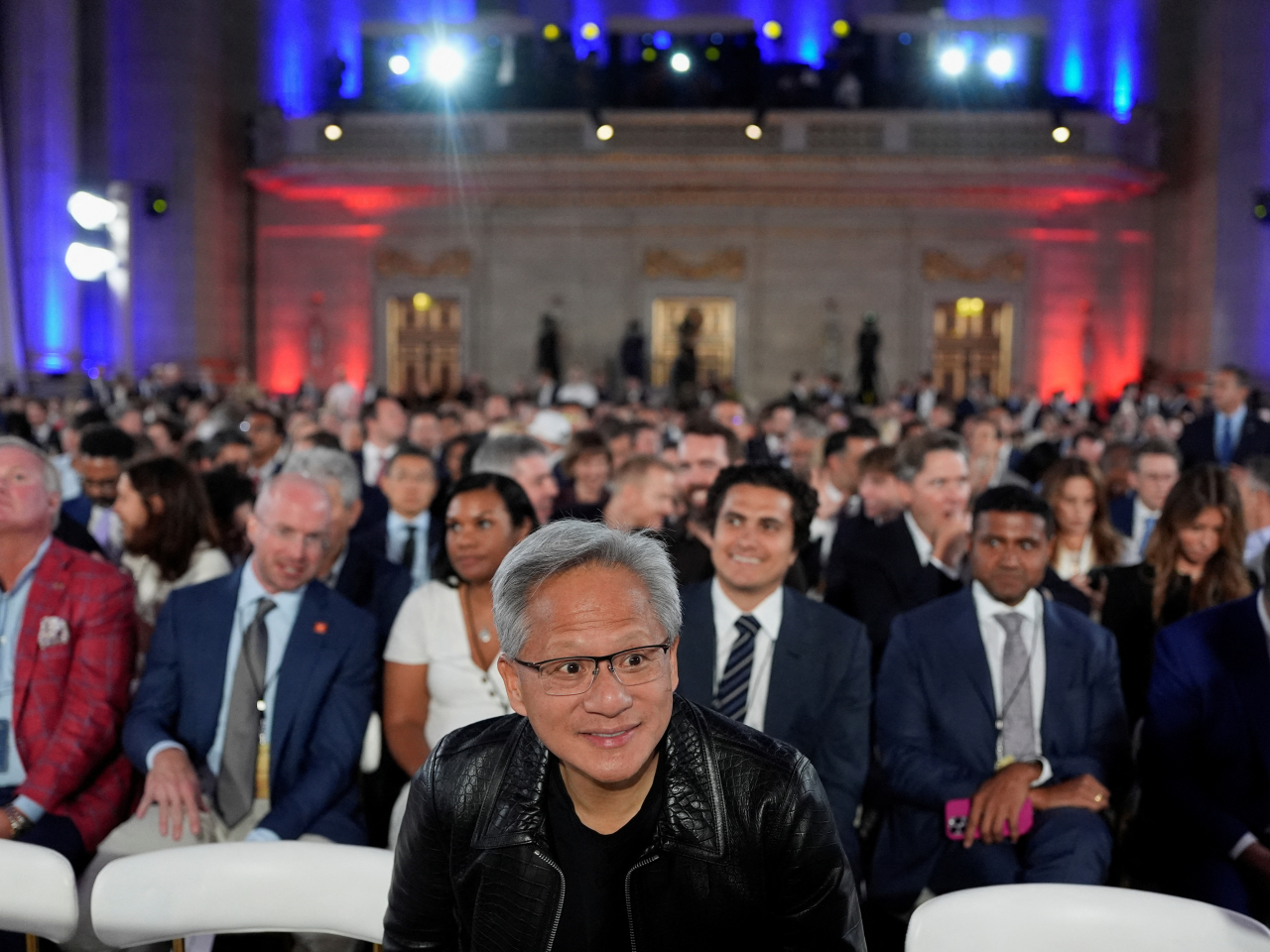Jensen Huang attends the 'Winning the AI Race' Summit in Washington in late July. File photo: Reuters