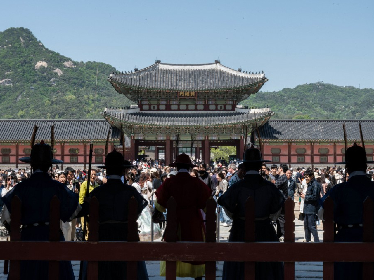 景福宮是朝鮮王朝正宮，1395年修建，歷經多次破壞重建。 （法新社資料圖片）