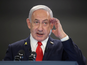 Israeli Prime Minister Benjamin Netanyahu said &quot;we are not pushing Palestinians out, but we are allowing them to leave&quot;. Photo: Reuters