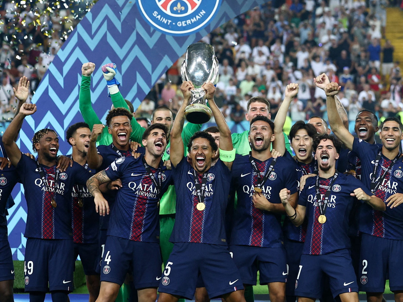 PSG's victory marks the first time any club from France have won the annual Super Cup match. Photo: Reuters