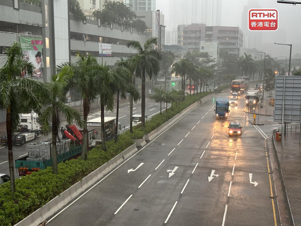 The Observatory has warned of flash floods and landslides brought by torrential downpours that have pounded Hong Kong. Photo: RTHK