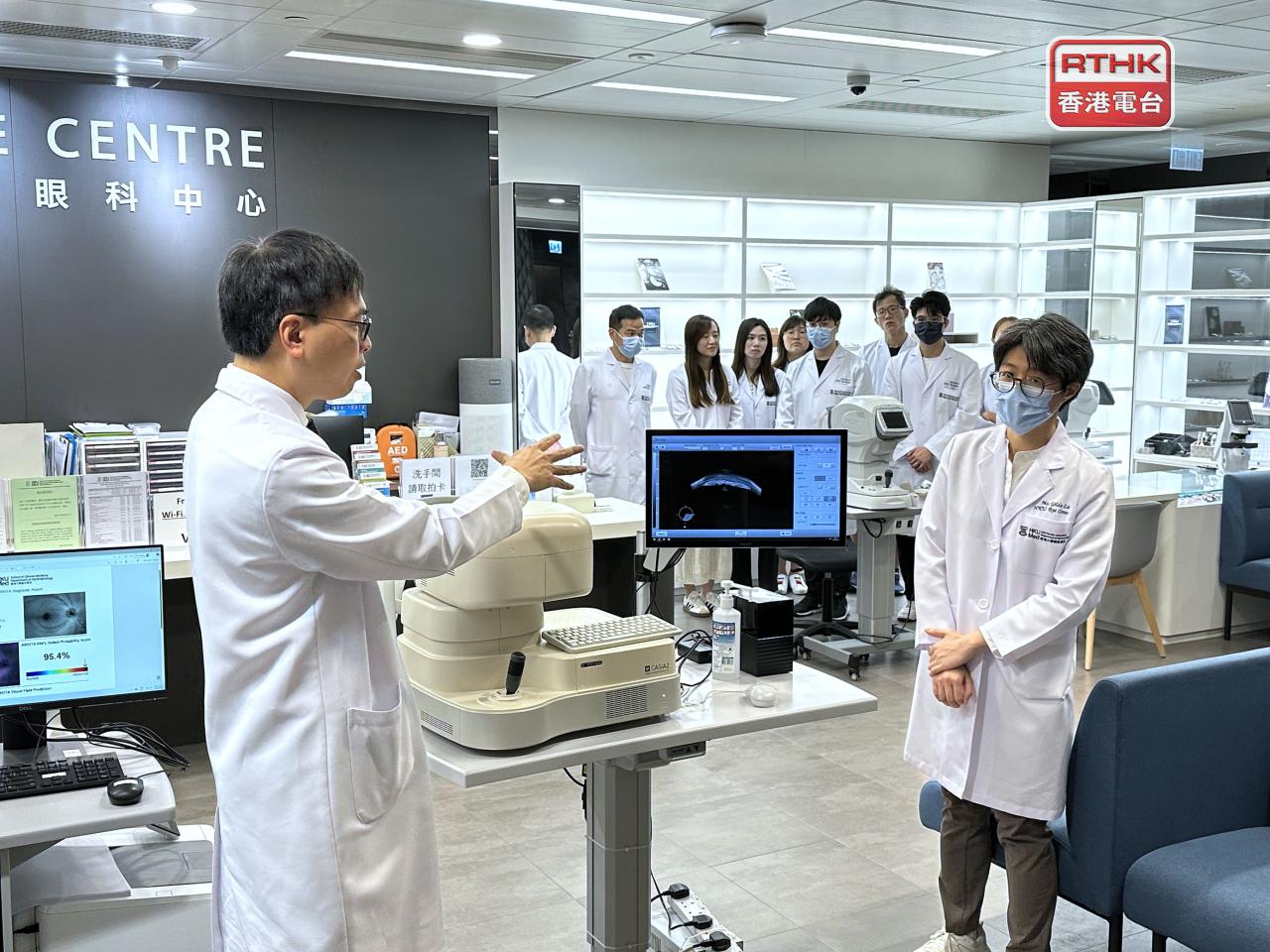 研究團隊表示，相關技術能夠在更早期識別視網膜神經纖維束缺失。（實習記者錢茵彤攝）