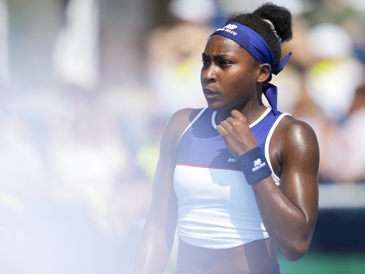 Gauff eased past Italian Lucia Bronzetti in straight sets to reach the quarters. Photo: Reuters