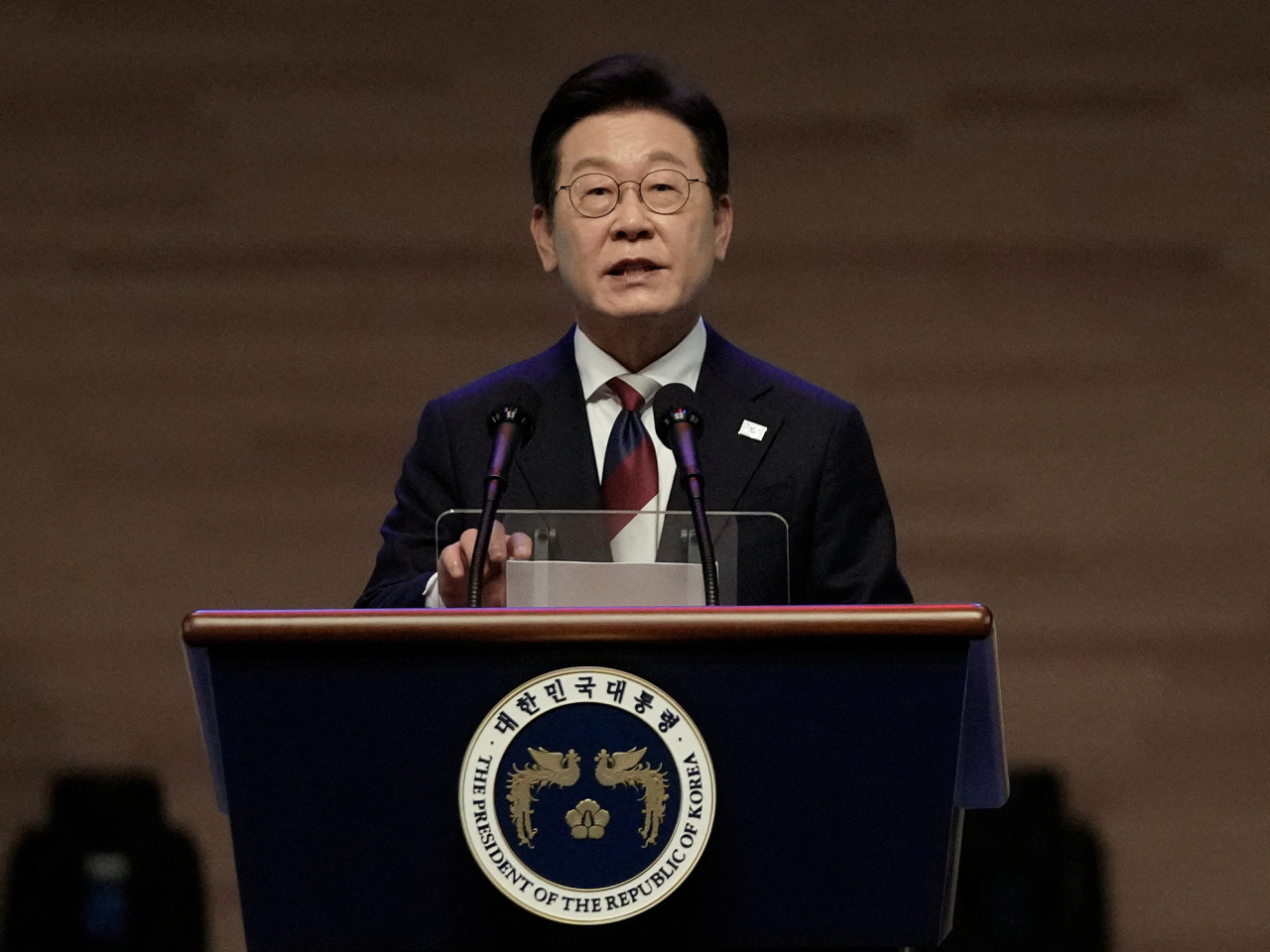 李在明說要擺脫陳舊的冷戰思維及對立格局。（路透社）