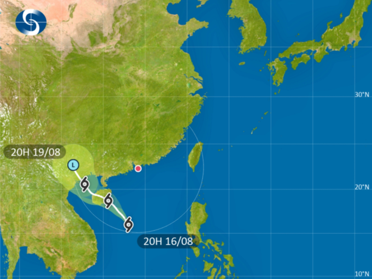 The observatory says it could issue a higher warning signal on Sunday as a storm moves closer to Hong Kong. Image courtesy of HKO