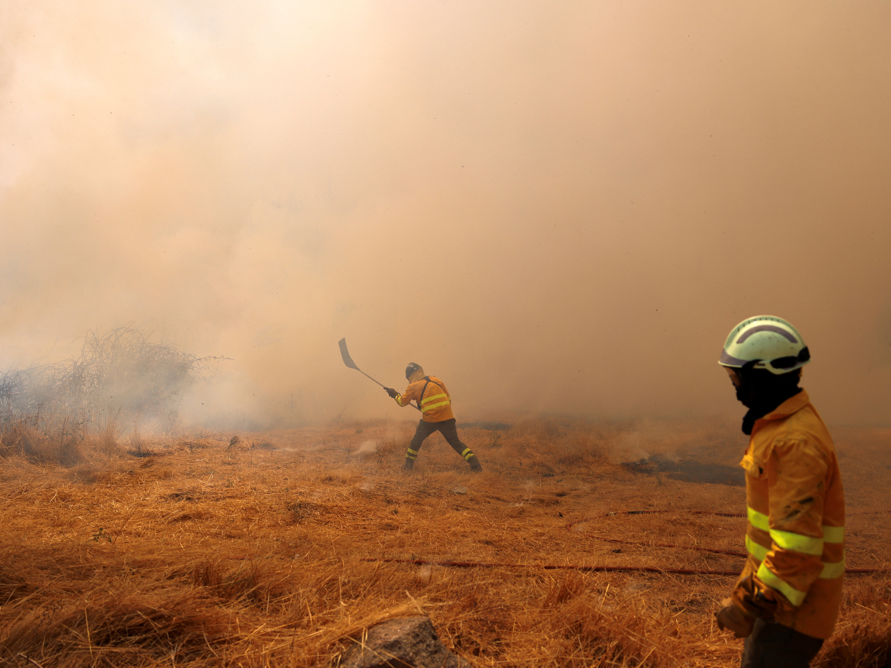 A wildfire rages in Galicia, Spain. Photo: Reuters