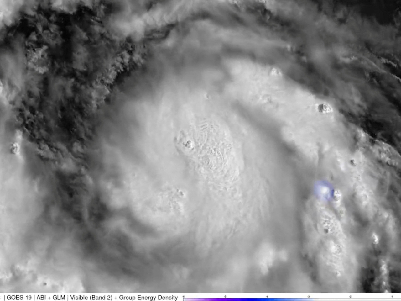 Satellite imagery shows Hurricane Erin, which the US National Hurricane Center says has intensified. Photo: Reuters