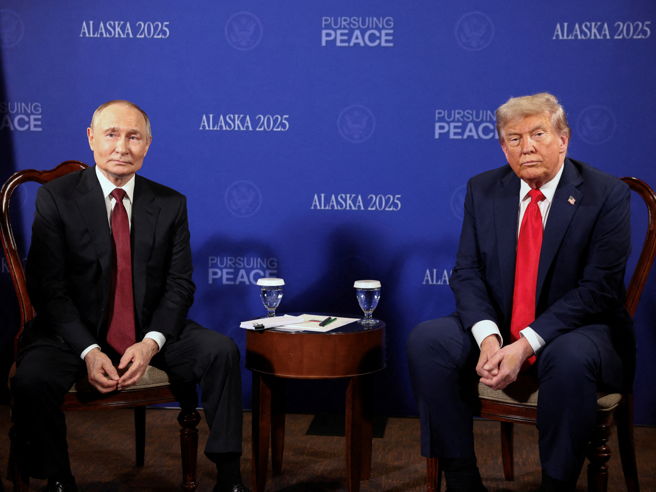 Trump pushing for peace accord after Alaska summit with Vladimir Putin. File photo: Reuters