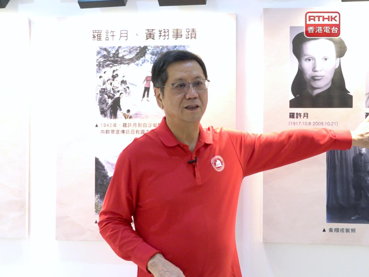 黃俊康講述11名家人參加抗戰的事跡。（林紹鋒攝）