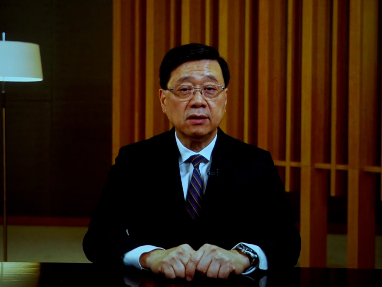 John Lee says Hong Kong played a significant role in the war against Japan. Photo courtesy of Information Services Department