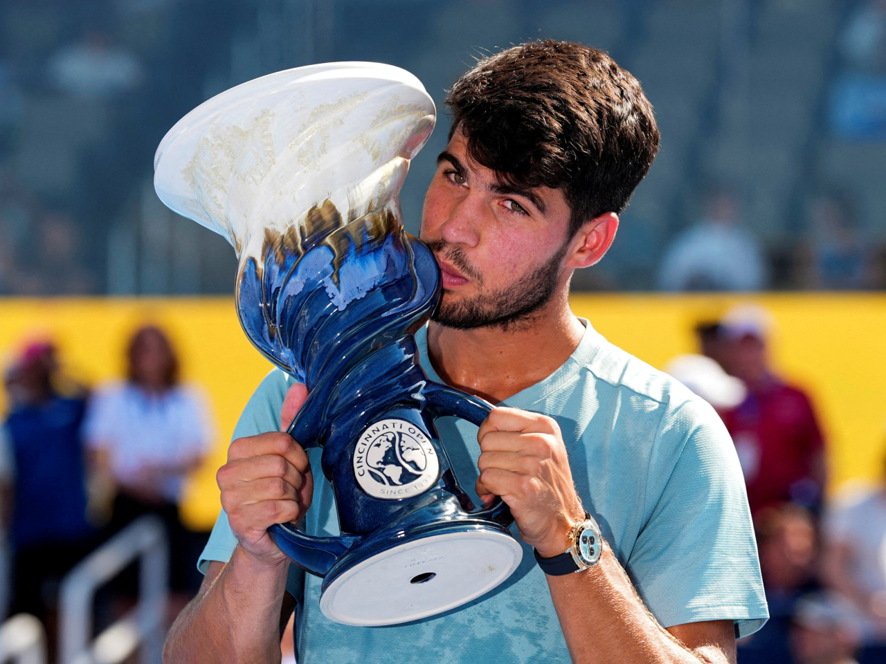 Alcaraz has now claimed three Masters 1000 crowns in 2025 after his win in Cincinnati. Photo: Reuters