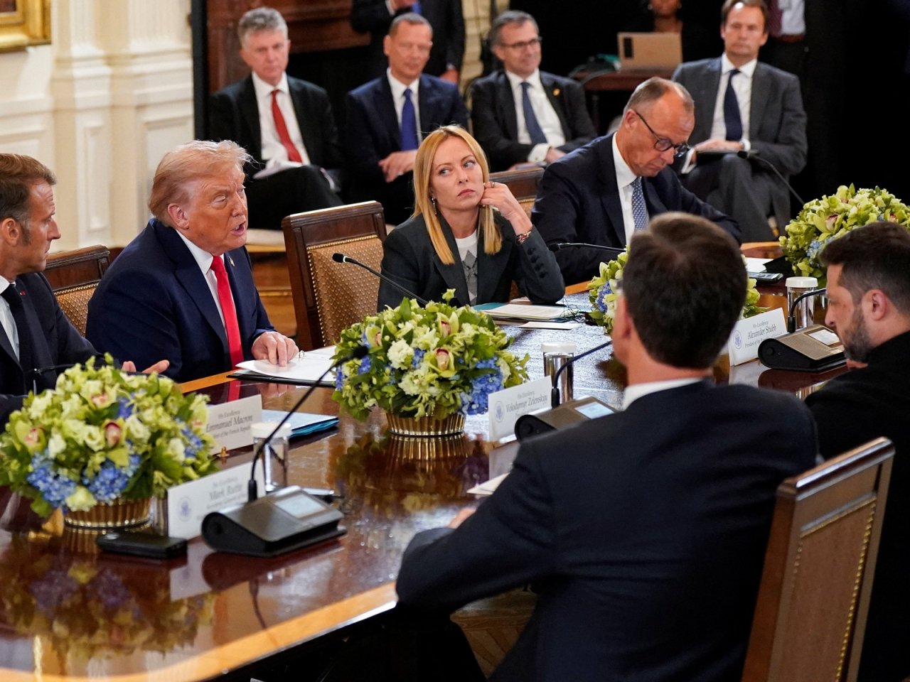 Talks between Donald Trump, Volodymyr Zelensky and European leaders have set the stage for possible peace talks between Zelensky and his Russian counterpart Vladimir Putin. Photo: Reuters