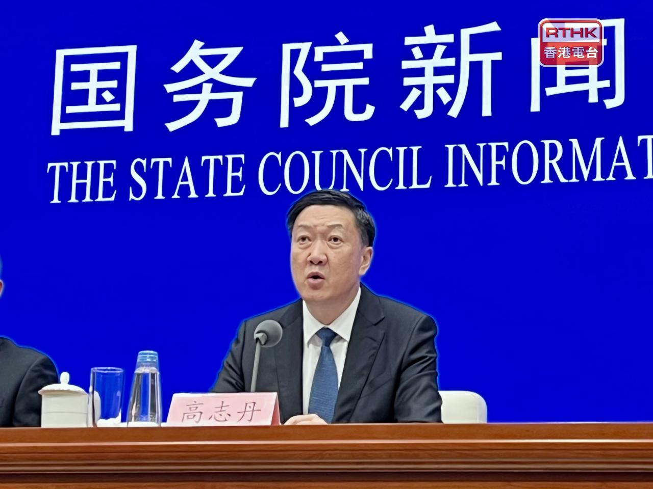 高志丹稱，截至去年底，十四五時期共取得世界冠軍519個，創世界紀錄68次。（鄧穎琳攝）