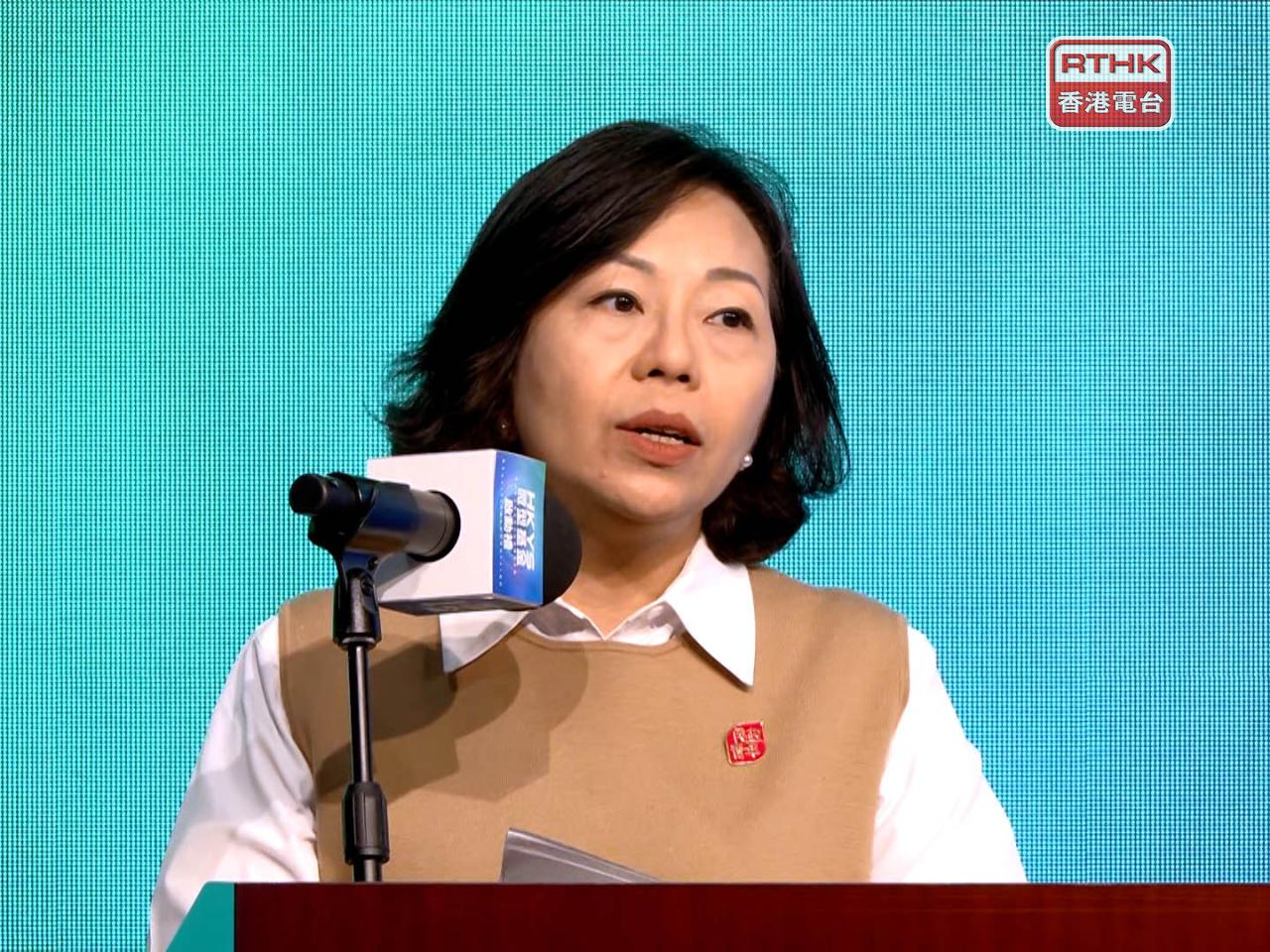 麥美娟表示，青年作為香港未來支柱與希望，是推動社會經濟長遠發展的重要力量。（廖漢榮攝）