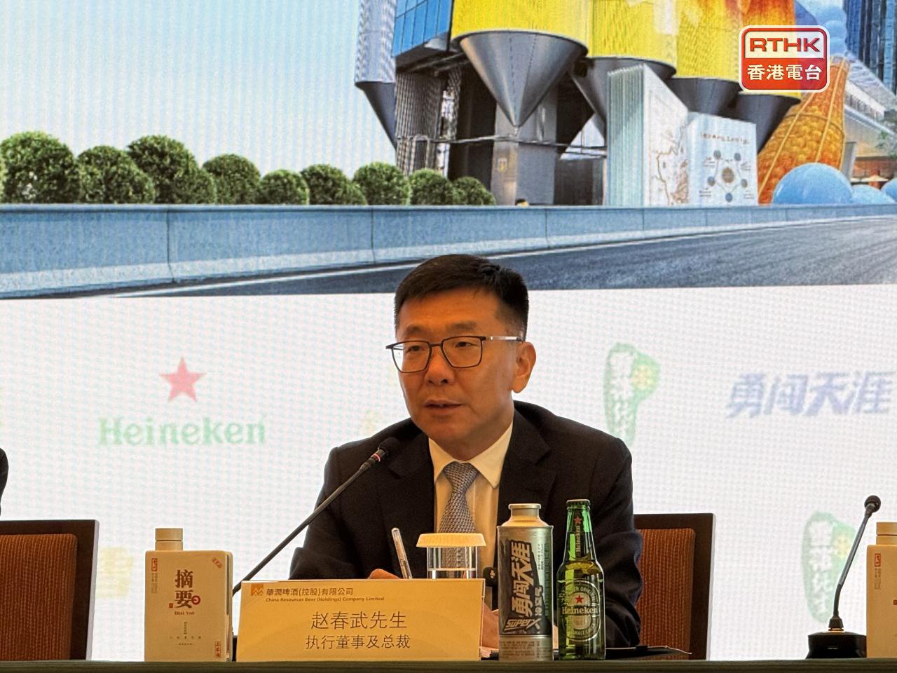 趙春武表示，「禁酒令」目前對啤酒消費量影響不大，因為啤酒最主要的消費場所偏向大眾化。（趙嘉駿攝）