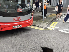Gloucester Road sees 1.5-metre cave-in
