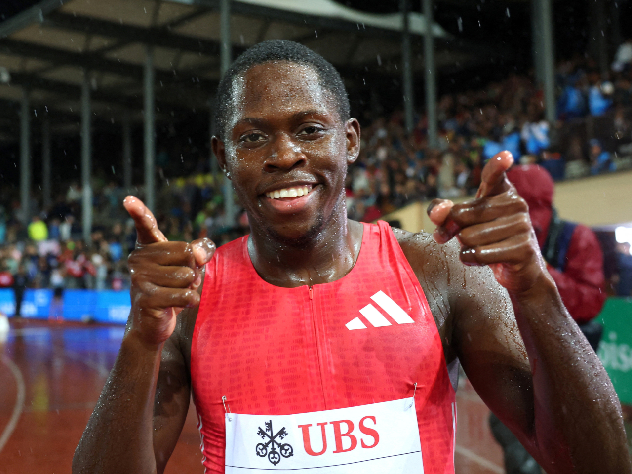 Seville held off a late fightback from the Olympic champion Lyles to finish in 9.87 seconds. Photo: Reuters