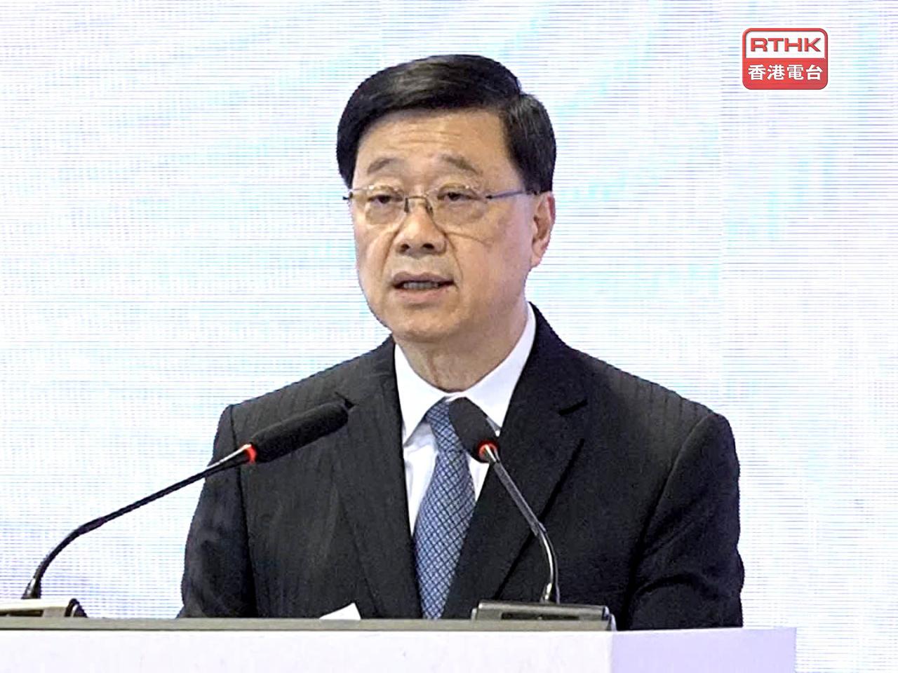 李家超指歷史提醒大家要居安思危，珍愛和平，大家必須要認識清楚侵略主義、霸權主義未有真正停止。（郭志強攝）