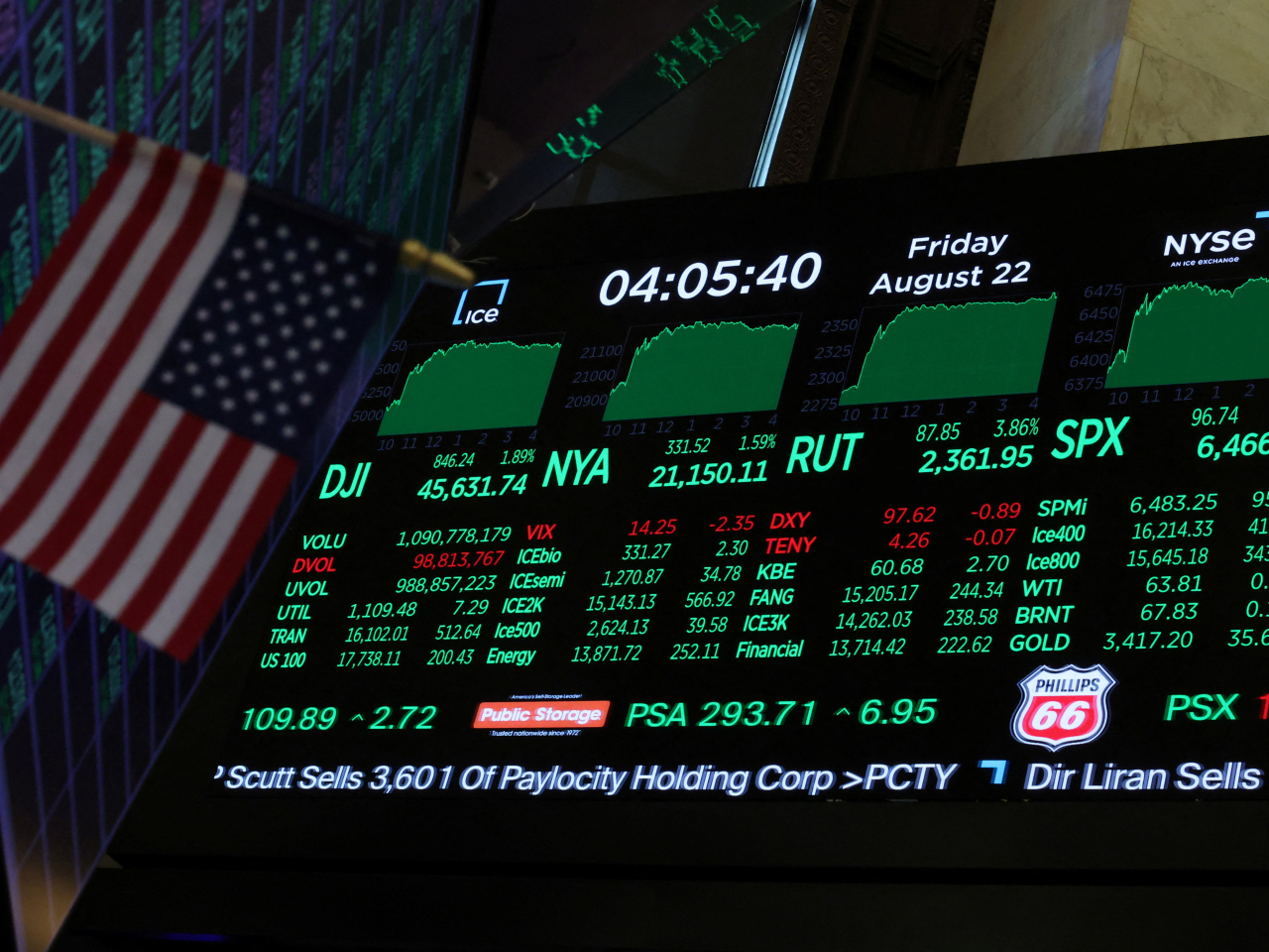 US stocks rallied on Friday after US Federal Reserve Chair Jerome Powell pointed to a possible rate cut in September. Photo: Reuters