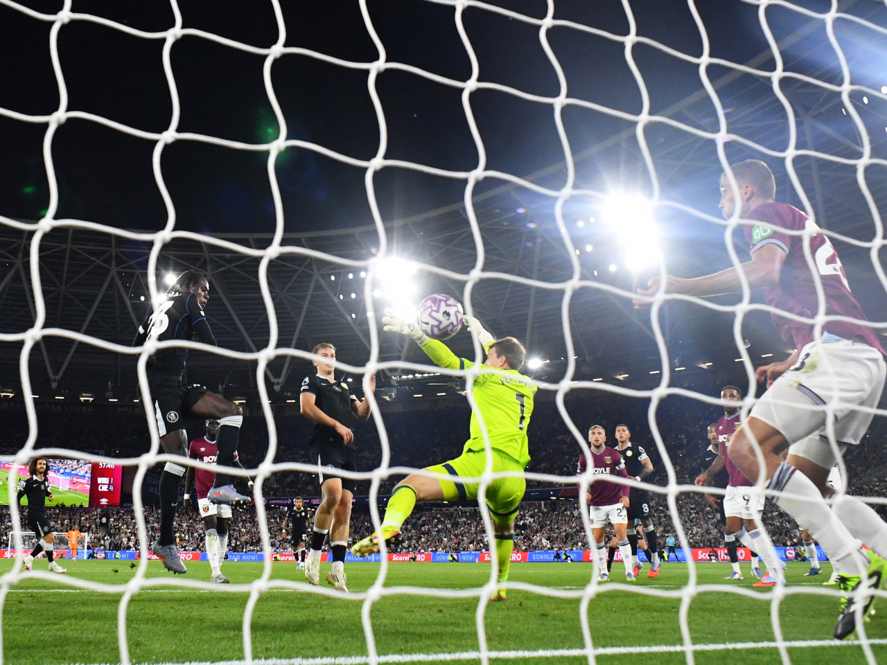 Chelsea's Trevoh Chalobah scores his team's fifth goal past West Ham United's Mads Hermansen. Photo: Reuters