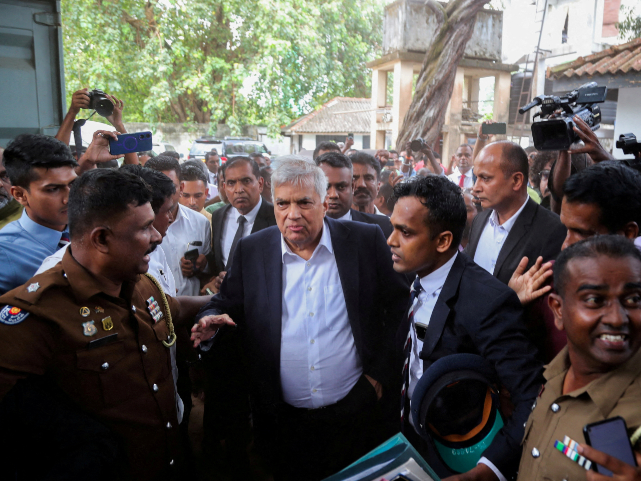 Sri Lanka's former President Ranil Wickremesinghe arrived at the Magistrate’s Court in Colombo, Sri Lanka. File photo: Reuters