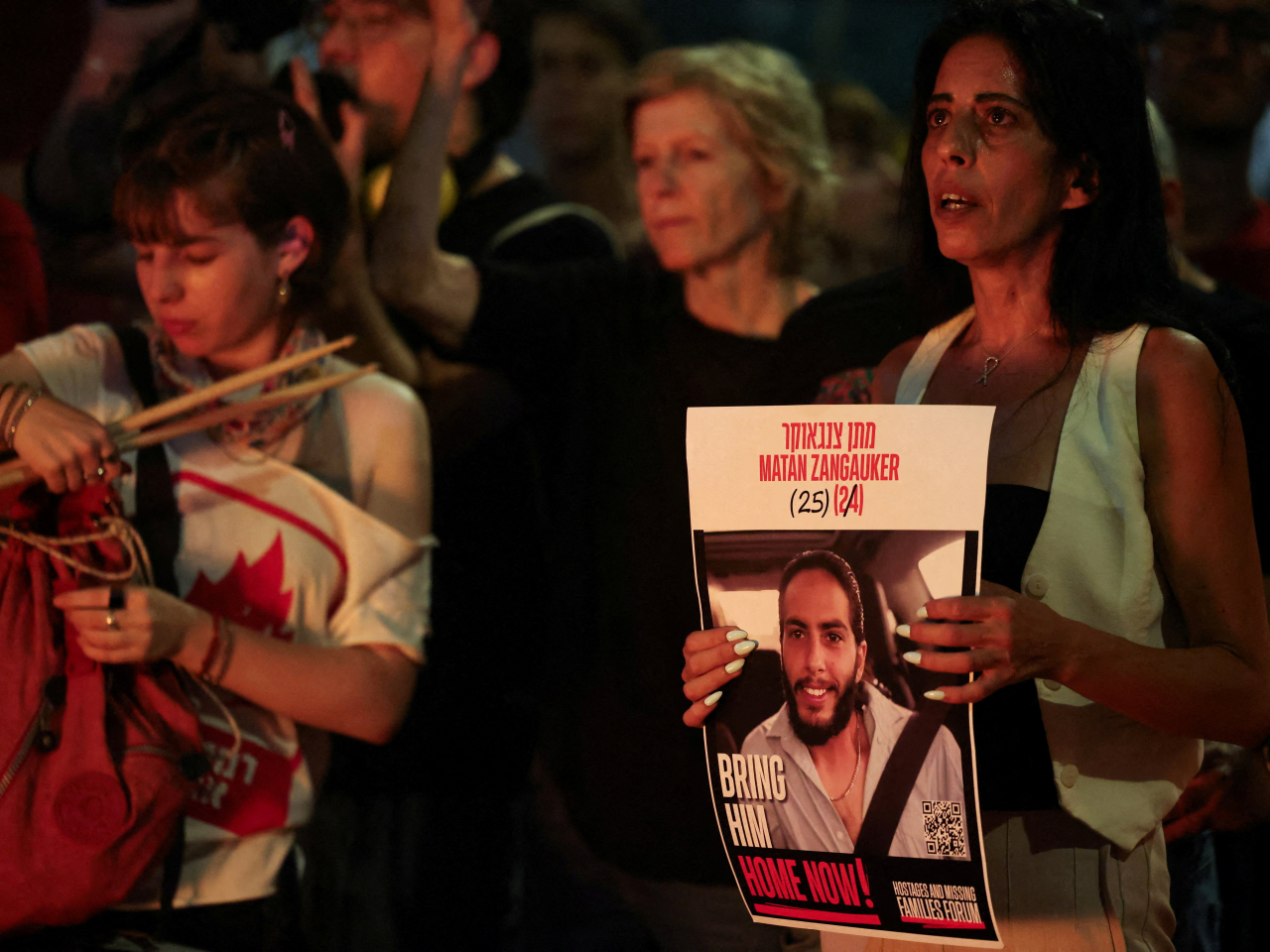 A demonstration was held in Tel Aviv, demanding the release of the hostages kidnapped during the October 7, 2023 attack on Israel. Photo: Reuters