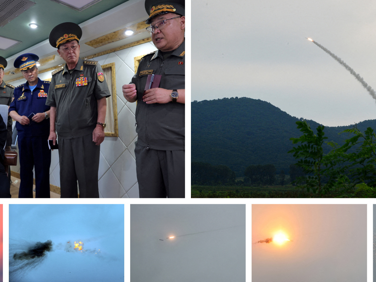 金正恩參觀試射活動。（路透社）