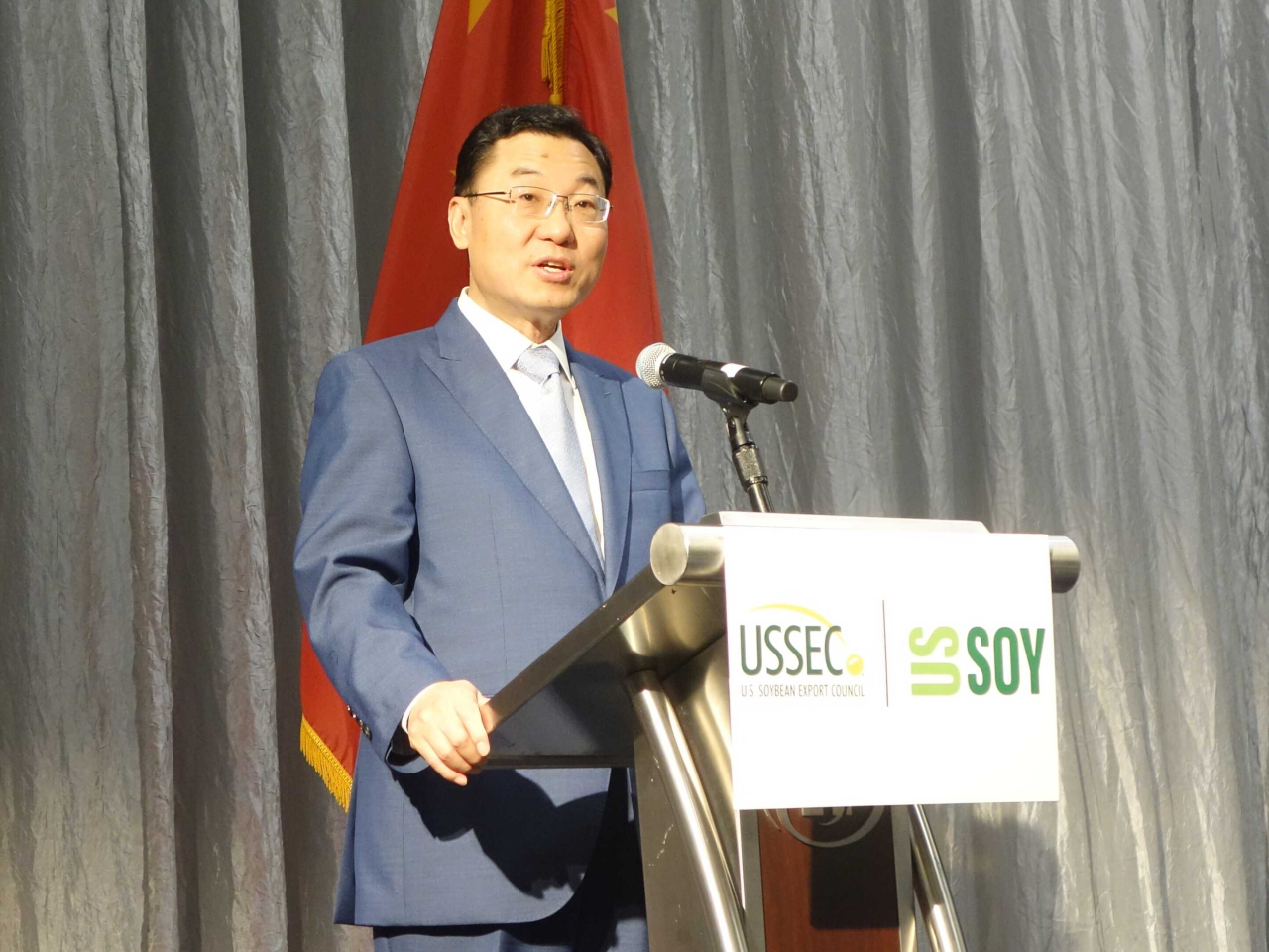 謝鋒稱，中美同為全球最重要的農業生產和消費大國，雙方完全可優勢互補。（中國駐美使館網頁截圖)