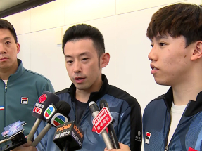 港隊乒乓代表黃鎮廷和陳顥樺凱旋回港　黃鎮廷稱滿意表現