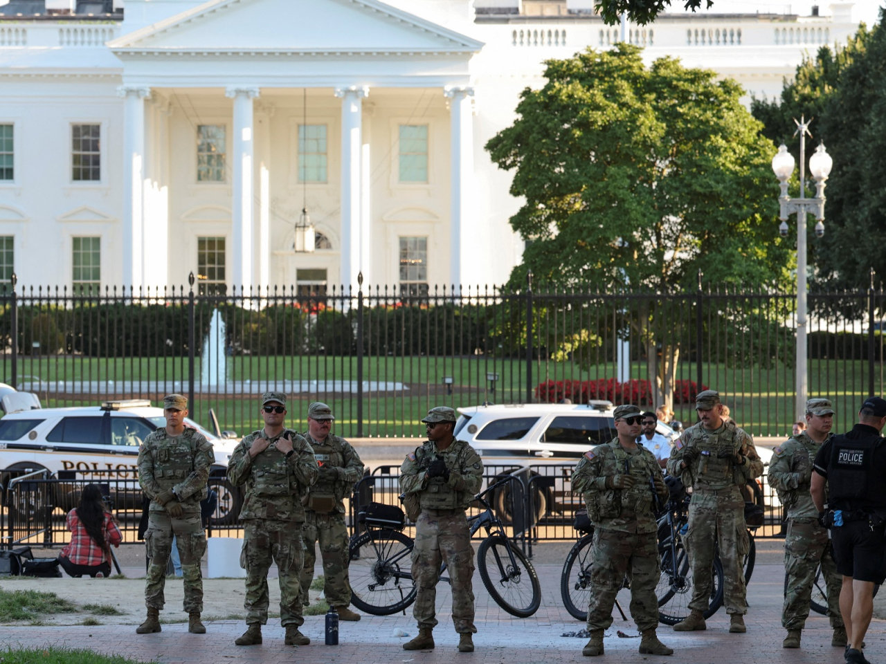 Trump suggested many Americans "like a dictator" as he signed an executive order setting up a public order unit within Washington's National Guard. Photo: Reuters
