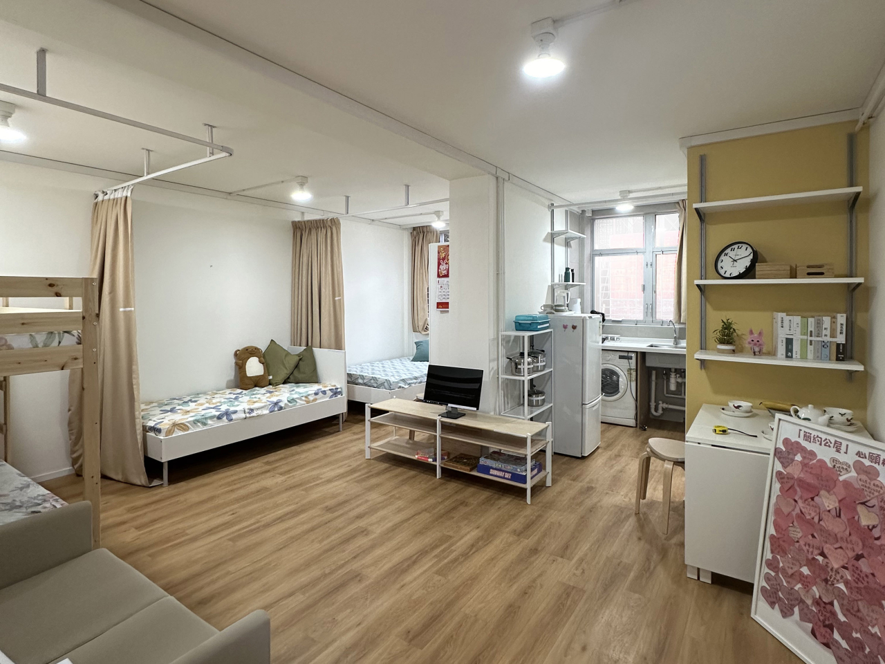 彩興路簡約公屋的三至四人單位。（建築署提供）