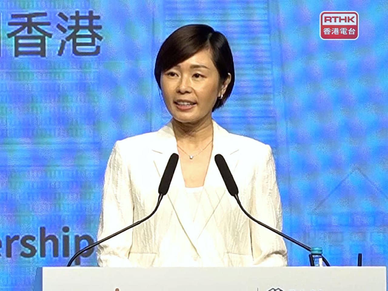 陳家齊表示，港投公司每1元的投資，已成功帶動超過5元的市場長期資金跟投。（郭志強攝）