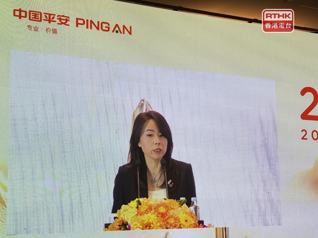付欣表示，上半年全行業增加配置股票逾6000億元人民幣，平保亦有增加配置基本面好的股票，有利分紅穩健性。（方嘉莉攝）