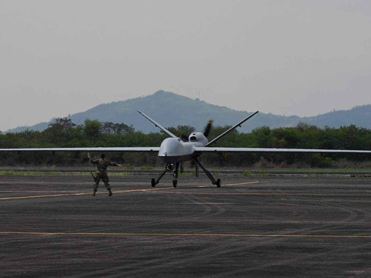 日本防衛省通報，美國海軍陸戰隊無人偵察機MQ-9將在嘉手納基地無限期部署。（法新社資料圖片）