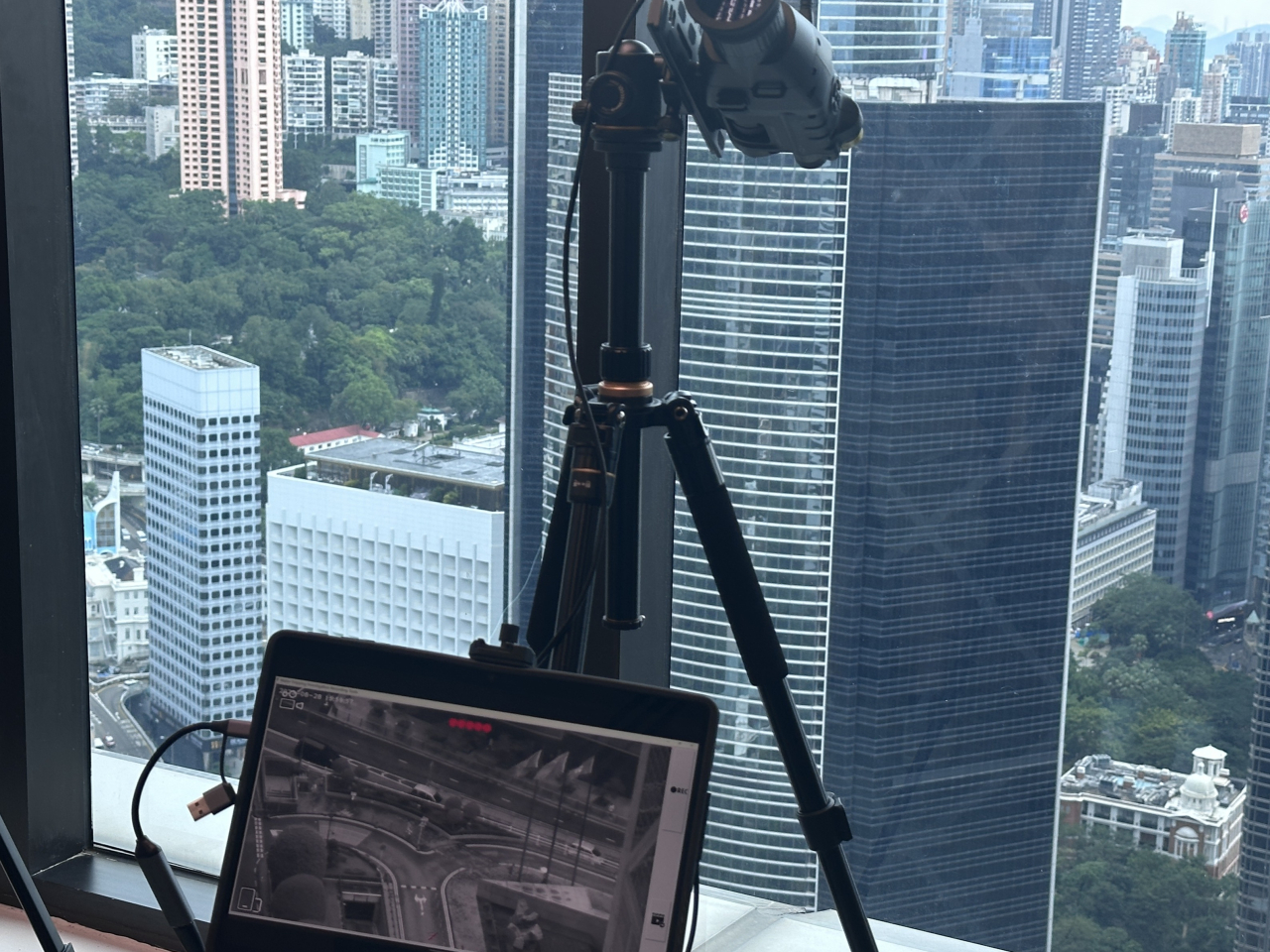 One of the night vision cameras can observe water dripping from up to 40 storeys high. Photo: RTHK