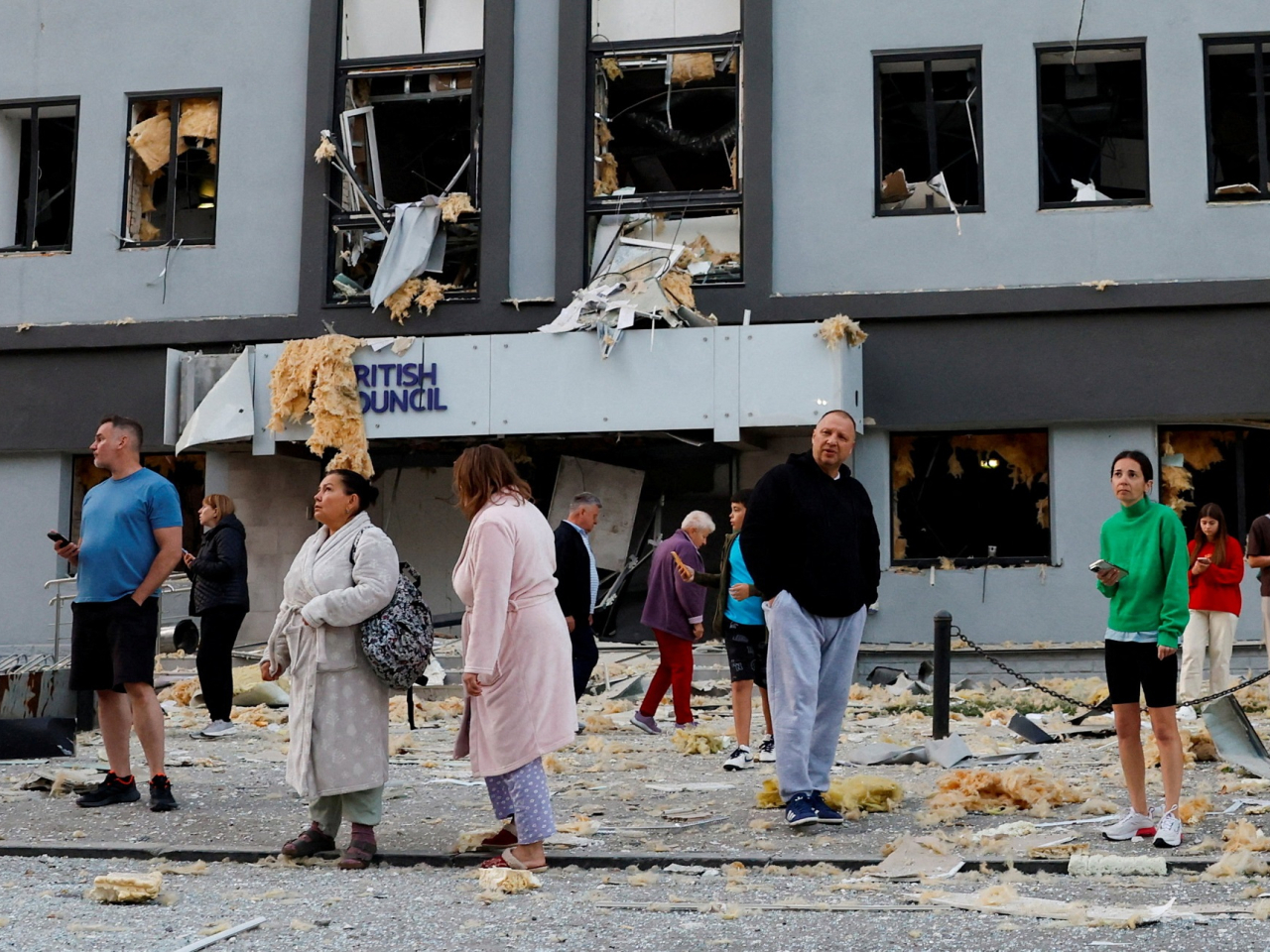 The British Council's outpost in Kyiv suffered extensive damage from the Russian strikes. Photo: Reuters