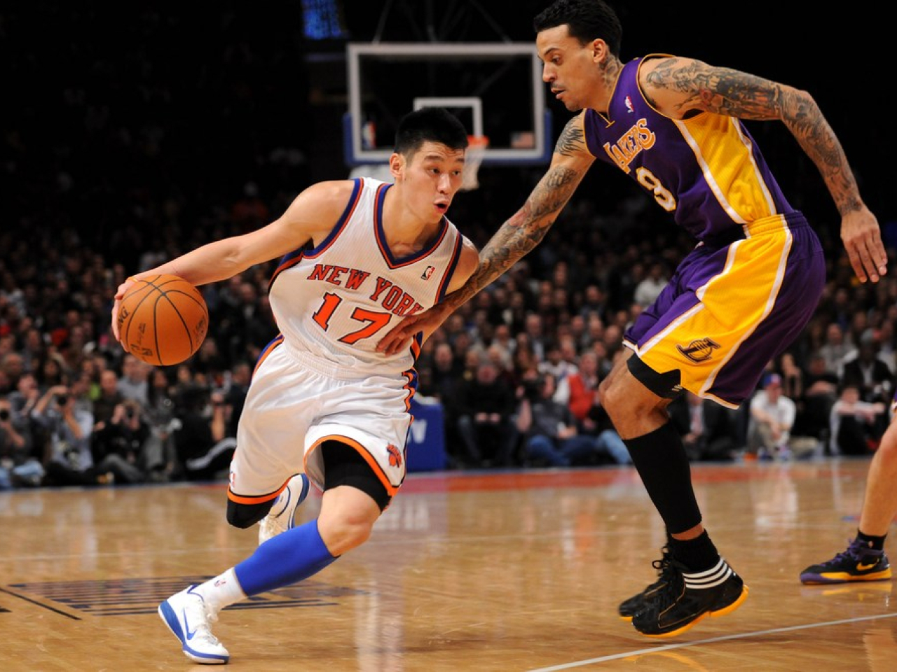 Jeremy Lin (left) played some of the best basketball of his career during the 2011-12 season with the New York Knicks. File photo: Xinhua