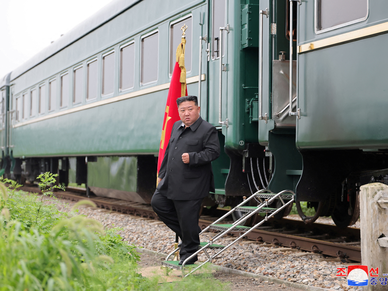 金正恩據報下午乘坐專列從平壤啟程赴華。（路透社資料圖片）