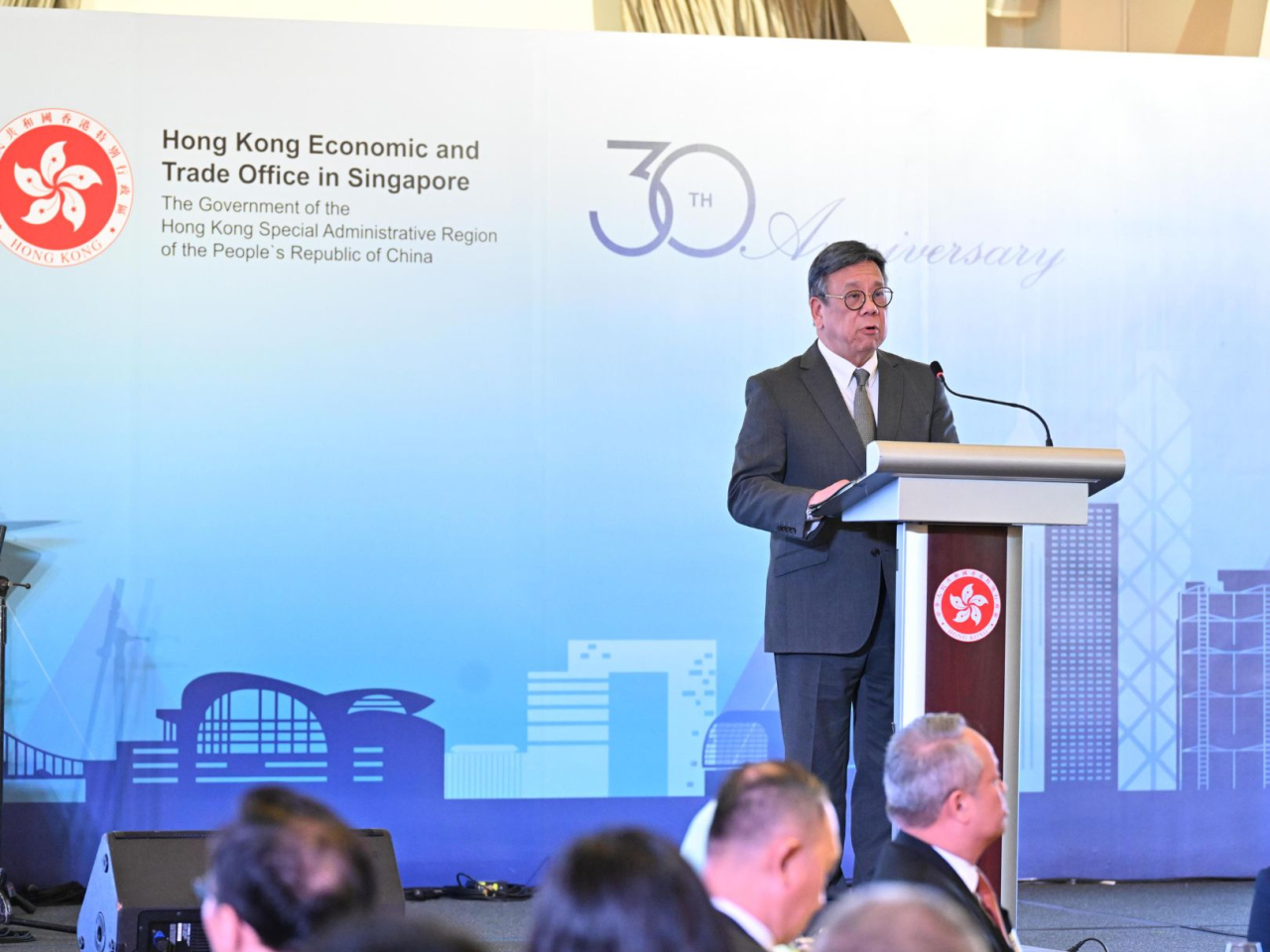 Secretary for Commerce and Economic Development Algernon Yau says Hong Kong strives to forge closer partnerships with Singapore and Asean countries. Photo courtesy: Information Services Department