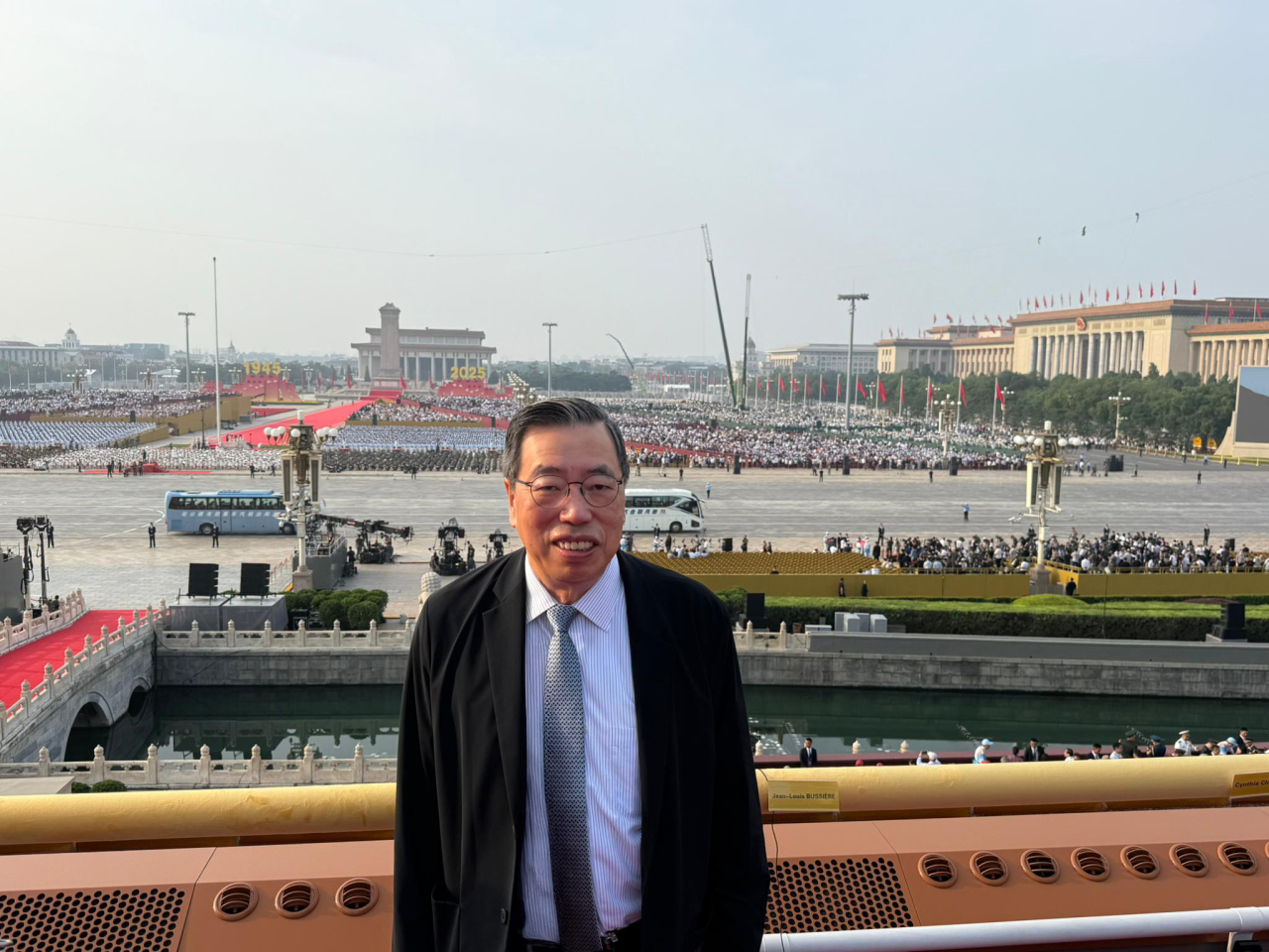 梁君彥說，不少武器裝備在閱兵儀式初次亮相，展現出新時代、新征程、新風貌，向全國以至全世界弘揚抗戰精神。（梁君彥社交網站圖片）